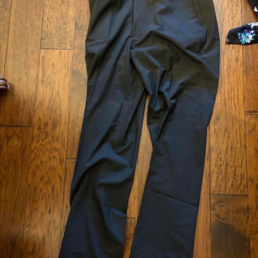 Men's Black and Grey Trousers